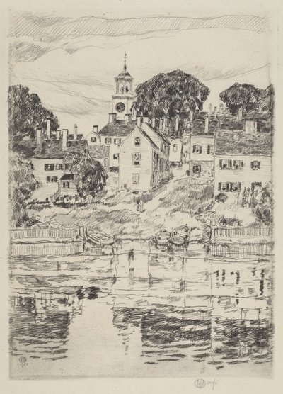 La torre della chiesa, Portsmouth da Childe Hassam