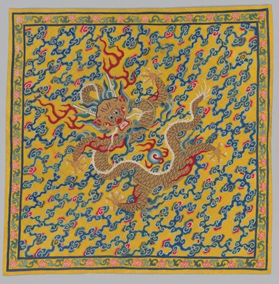 Involucro per il rotolo di arazzi Mescolanza di acqua chiara e fangosa alla confluenza dei fiumi Jing e Wei da China, Qing dynasty