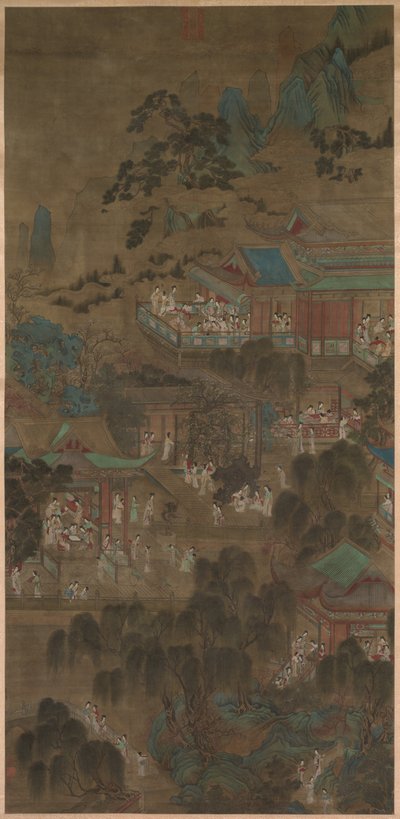 Dame di corte nel Palazzo Imperiale da China, Yuan dynasty