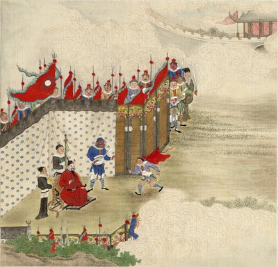 Principe cinese che riceve un corriere, ca 1820 da Chinese Master