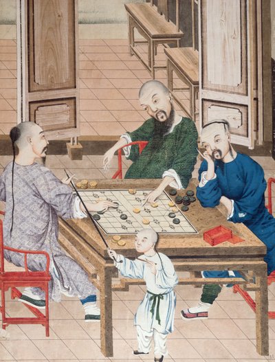 Un gioco di strategia in Cina, fine XVIII secolo da Chinese School