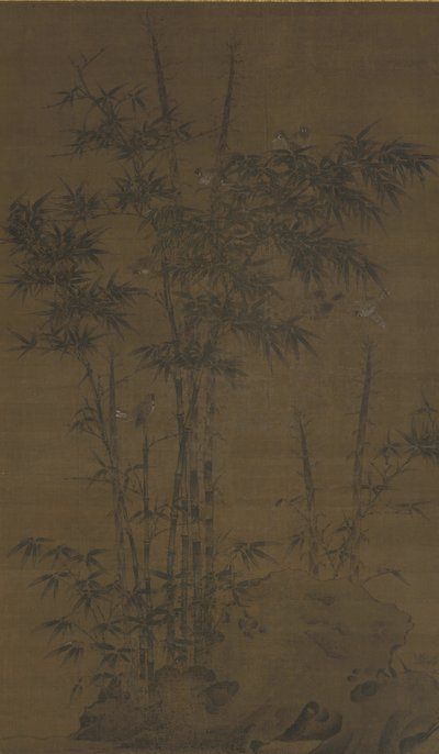 Bambù e passeri, dinastia Yuan o Ming, fine XIV secolo da Chinese School
