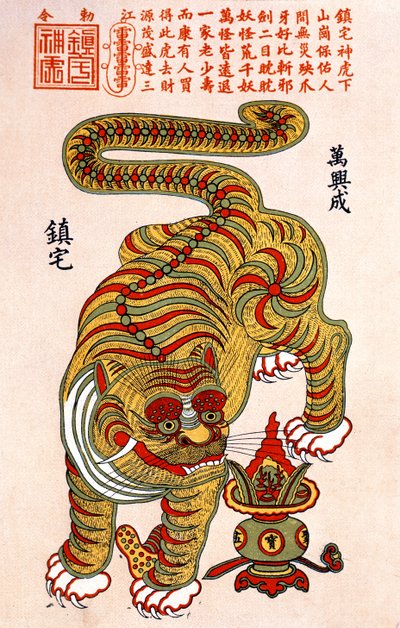 Segno zodiacale cinese della Tigre da Chinese School