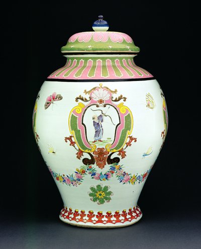 Cisterna dipinta con un disegno di Cornelis Pronk (1691-1759) c.1730 da Chinese School