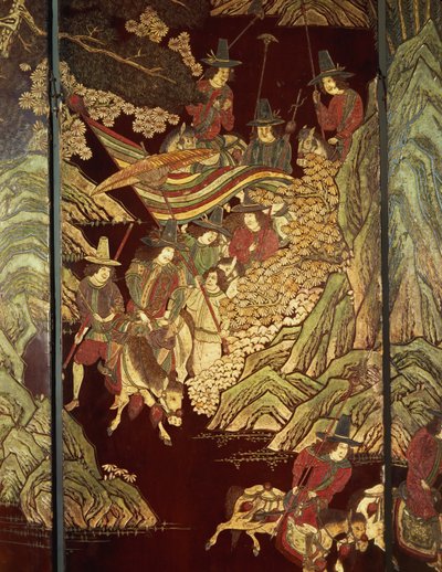 Schermo Coromandel, c.1700 da Chinese School