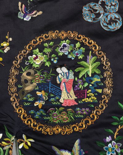 Cappotto informale ricamato blu mezzanotte delle donne Han, waitao, terzo quarto del XIX secolo da Chinese School