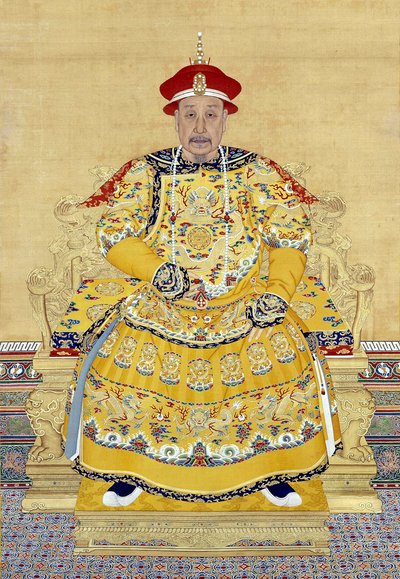 Imperatore Qianlong in vecchiaia (1711-1799) da Chinese School