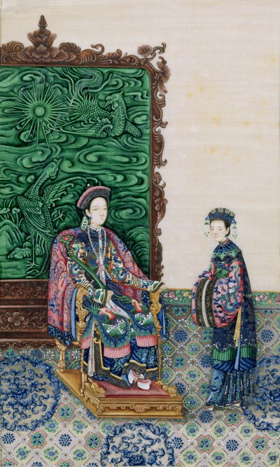 Imperatrice seduta con una dama da Chinese School