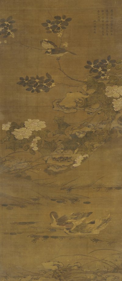 Fiori, anatre e altri uccelli, dinastia Ming o Qing, XV-XVIII secolo da Chinese School