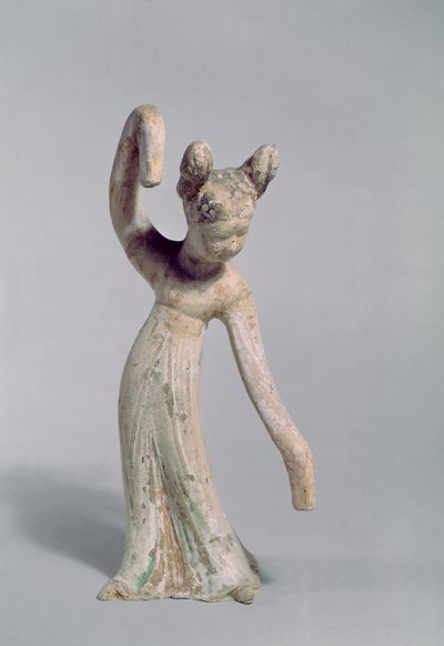 Statua funeraria di una danzatrice, Dinastia Tang (618-907) da Chinese School