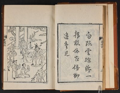"Padiglione della Peonia Illustrato" in 8 capitoli, c. 1840 da Chinese School