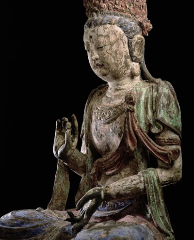 Grande bodhisattva seduto con mani alzate, dinastia Jin (1115-1234) (dettaglio) da Chinese School