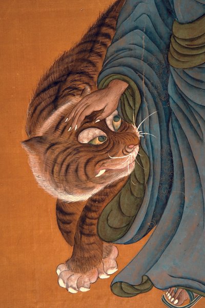 Lohan con Tigre, fine XVIII - inizio XIX secolo da Chinese School