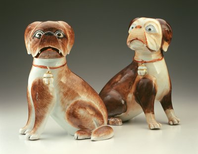 Coppia di cani Carlino da Chinese School