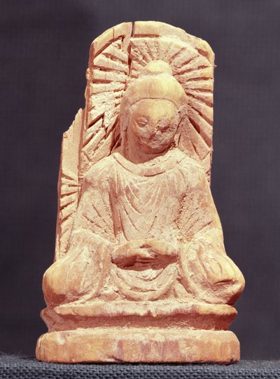 Buddha seduto in meditazione, da Tumshuq (Xinjiang) IV-V secolo da Chinese School