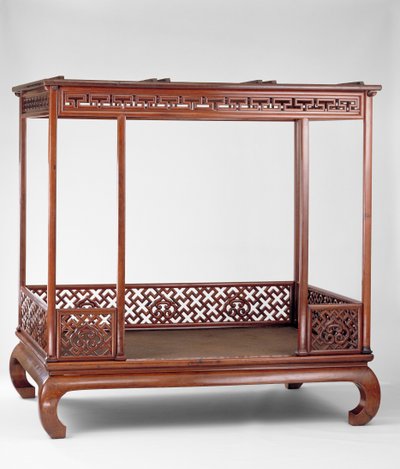 Letto a baldacchino a sei colonne, Dinastia Ming da Chinese School
