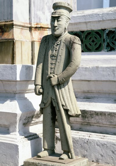 Statua di un soldato europeo da Chinese School