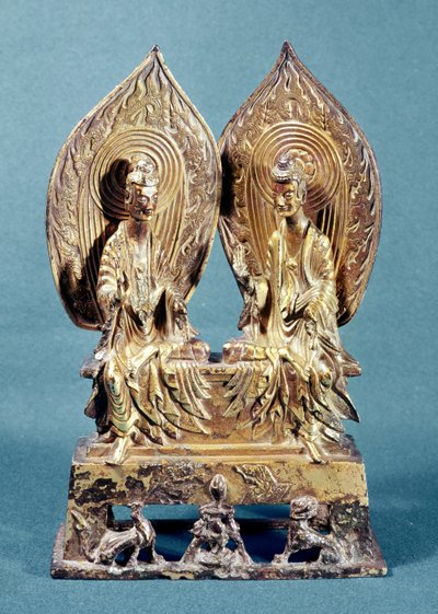 I Buddha Prabhutaratna e Sakyamuni, dalla provincia di Hebei, dinastia Wei settentrionale, 518 d.C. da Chinese School