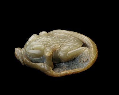 Rospo su una foglia di loto, 1500-1700 da Chinese School