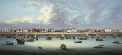 Vista del Bund a Shanghai, c.1855 da Chinese School