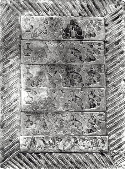 Mattone funerario stampato, Dinastia Han (206 a.C.-220 d.C.) da Chinese School Chinese School