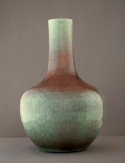Vaso smaltato colorato (terracotta) da Ching Period Chinese School