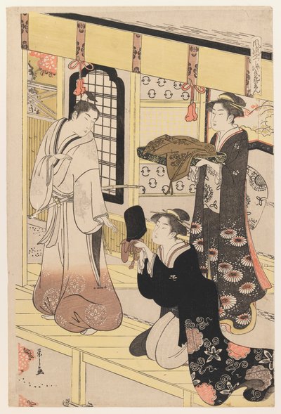 Hana no En, dalle Otto Vedute del Genji travestito, c.1790 da Chobunsai Eishi