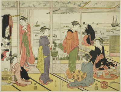 In una casa di piacere a Shinagawa (Shinagawa no rojo) da Chobunsai Eishi