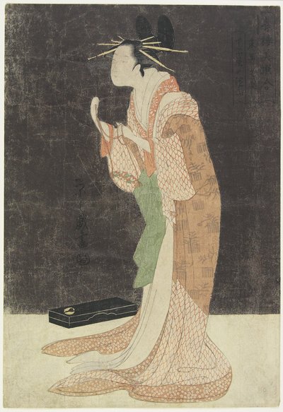 Misayama della casa Cho_jiya che va a letto, c. 1796-1797 da Chobunsai Eishi