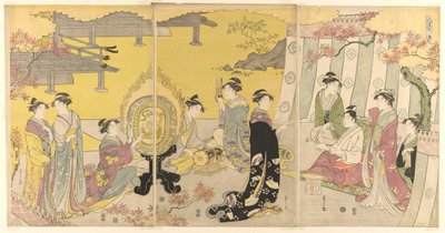 Momiji no ga, dalla serie "Una parodia alla moda del racconto di Genji (Furyu yatsushi Genji)" da Chobunsai Eishi