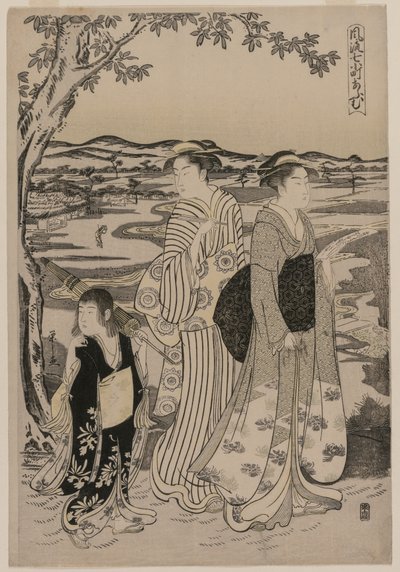 Omu il Pappagallo (dalla serie Sette Episodi Eleganti della Vita della Poetessa Ono no Komachi) da Chobunsai Eishi