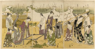 Parodia della storia del pozzo dai Racconti di Ise da Chobunsai Eishi