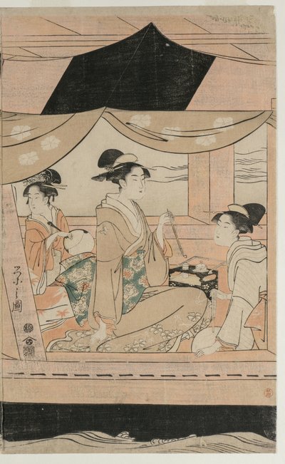 Festa sulla barca da piacere Kawaichimaru da Chobunsai Eishi