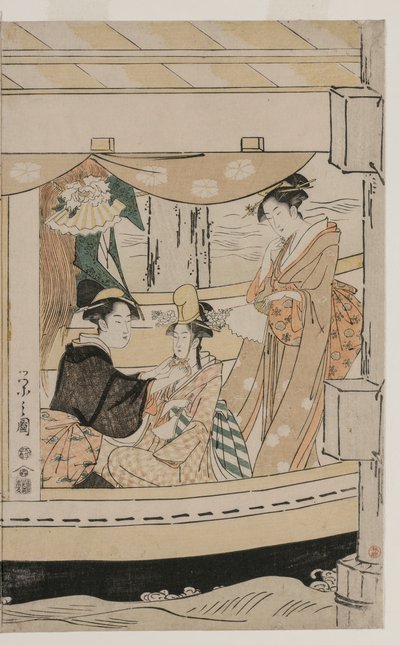 Festa sulla barca da piacere Kawaichimaru da Chobunsai Eishi