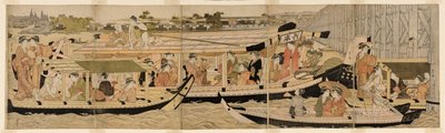 Barche da diporto sul fiume Sumida da Chobunsai Eishi