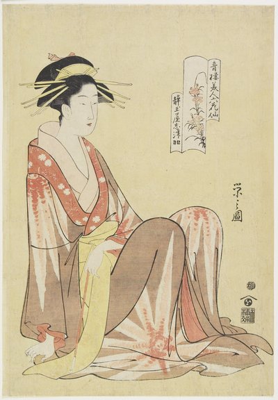 Shizuka della Casa Shizutamaya, c. 1794-1795 da Chobunsai Eishi