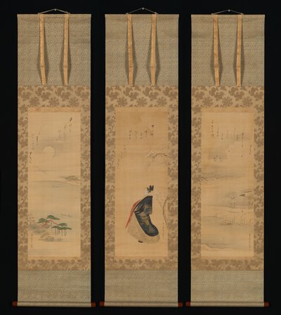 Neve, luna e fiori di ciliegio (Yoshiwara nelle tre stagioni) da Chobunsai Eishi
