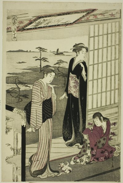 Suma, dalla serie "Una Parodia alla Moda del Racconto di Genji (Furyu yatsushi Genji)" da Chobunsai Eishi