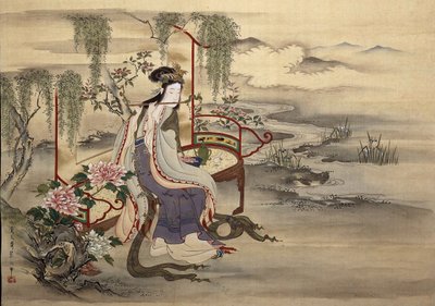 La bellezza cinese Yang Guifei da Chobunsai Eishi