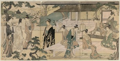 Il Capitolo Matsukaze del Racconto di Genji dalla serie Il Racconto di Genji, c. 1791 da Chobunsai Eishi