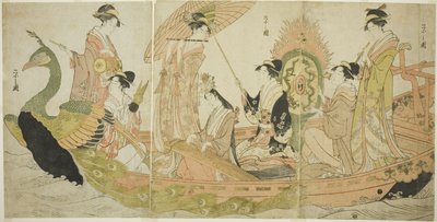 La barca del pavone da Chobunsai Eishi