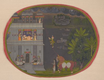 Fuga di notte, ca. 1800-10 da Chokha