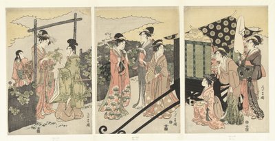 Principe Genji e Yugao da Chokosai Eisho