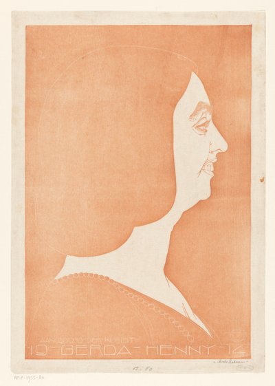 Ritratto di Gerda Henny da Chris Lebeau (signed by artist)