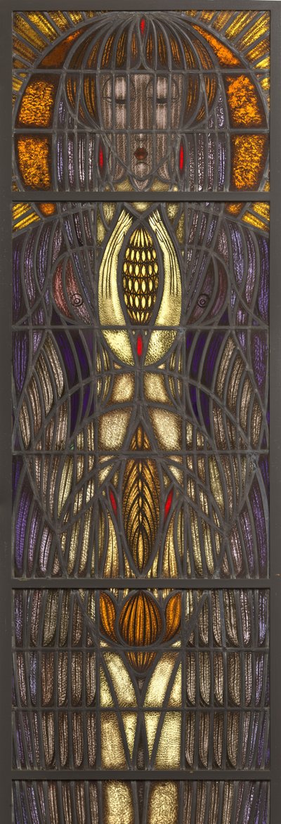 Vetro, dipinto a smalto, disegno di Lebeau da Chris Lebeau