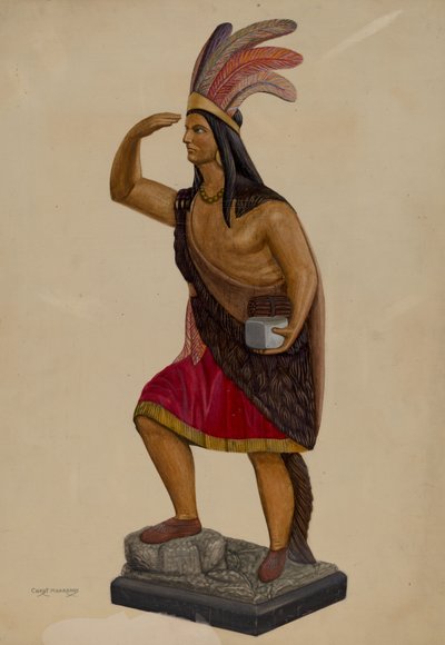 Indiano del negozio di sigari, c. 1937 da Chris Makrenos