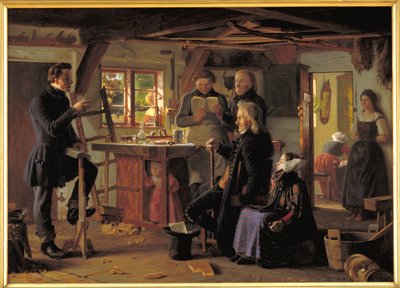 Mormoni in visita a un falegname di campagna da Christen Dalsgaard