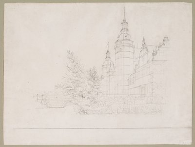 Castello di Frederiksborg. Parte presso il Ponte delle Monete da Christen Købke