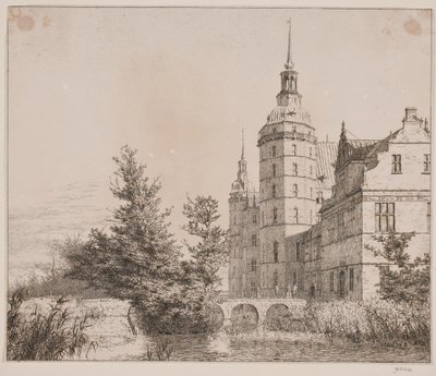Castello di Frederiksborg. Parte presso il Ponte della Zecca da Christen Købke
