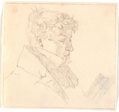 Læssende ung mand, kunstnerens ældste broder, pastor Carl Adolf Købke (1804-1840) ? da Christen Købke